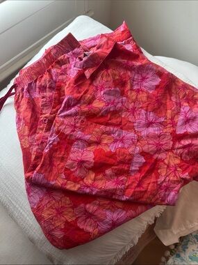 Sonoma Red Pink Floral Pajama Set